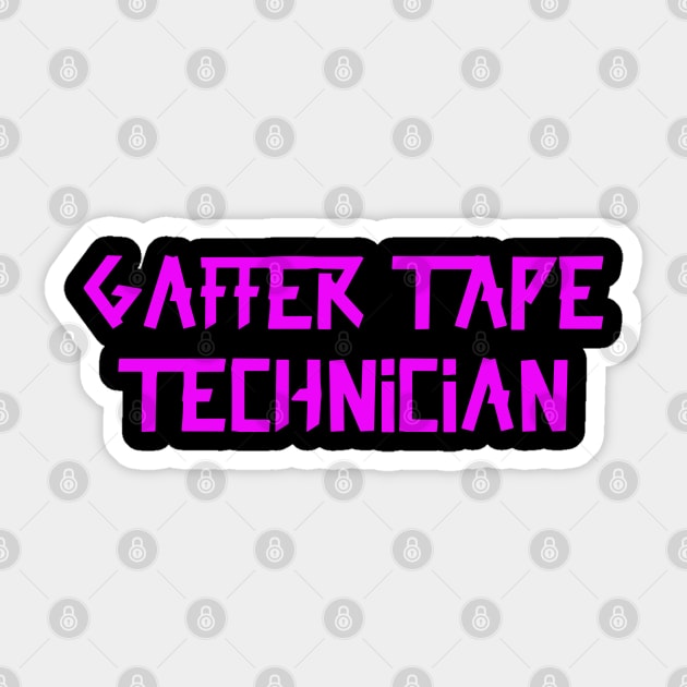 Gaffer tape technician Pink Tape Sticker by sapphire seaside studio